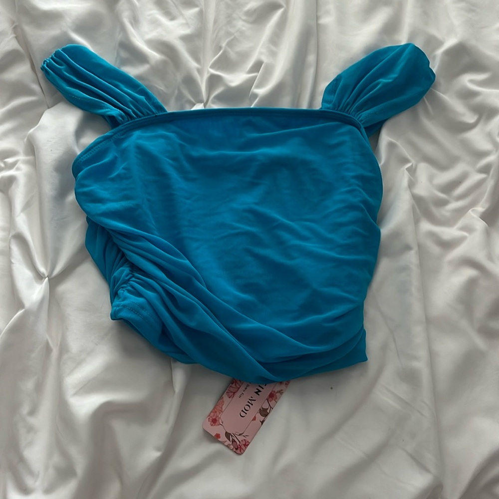 SHEIN blue crop top size small
